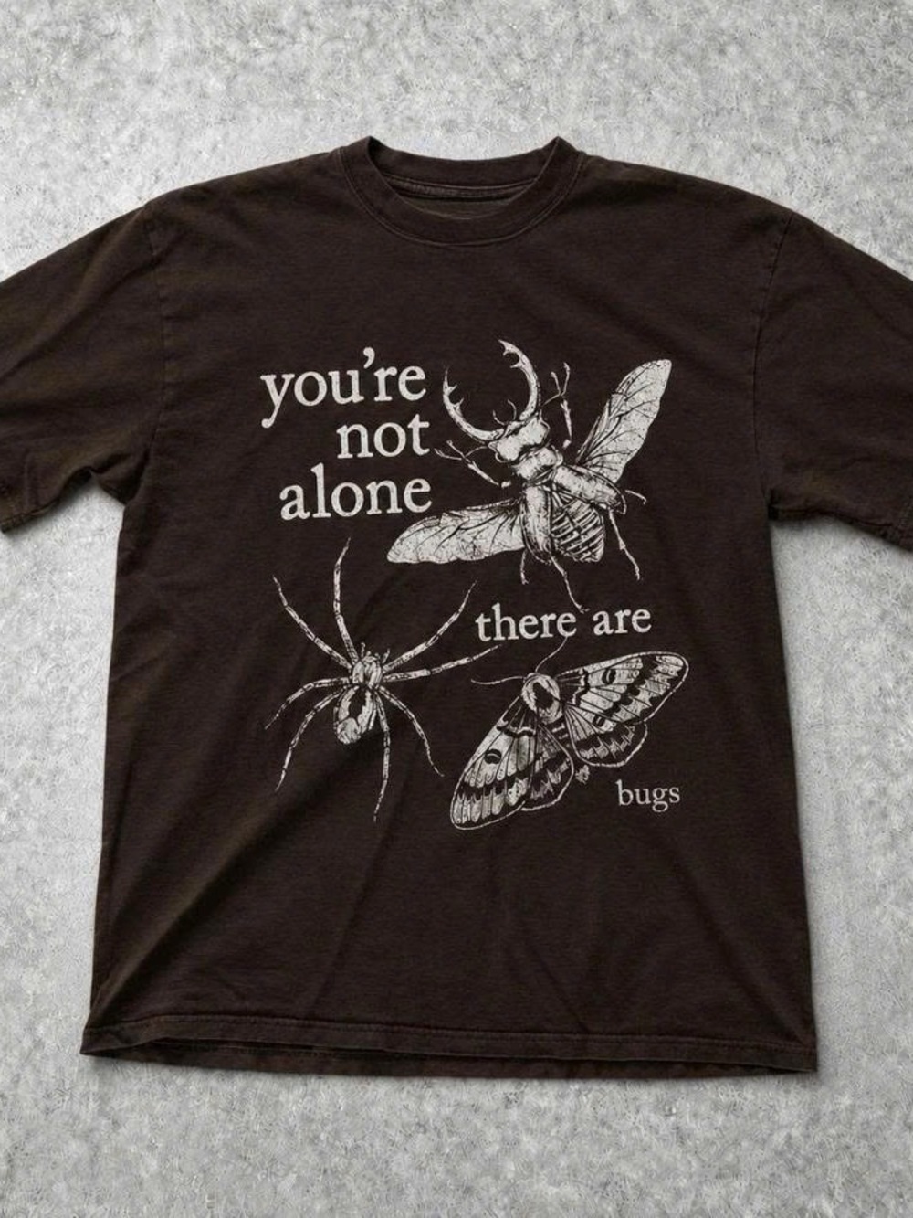 Dark Graphic 'You're Not Alone' Bug Tee